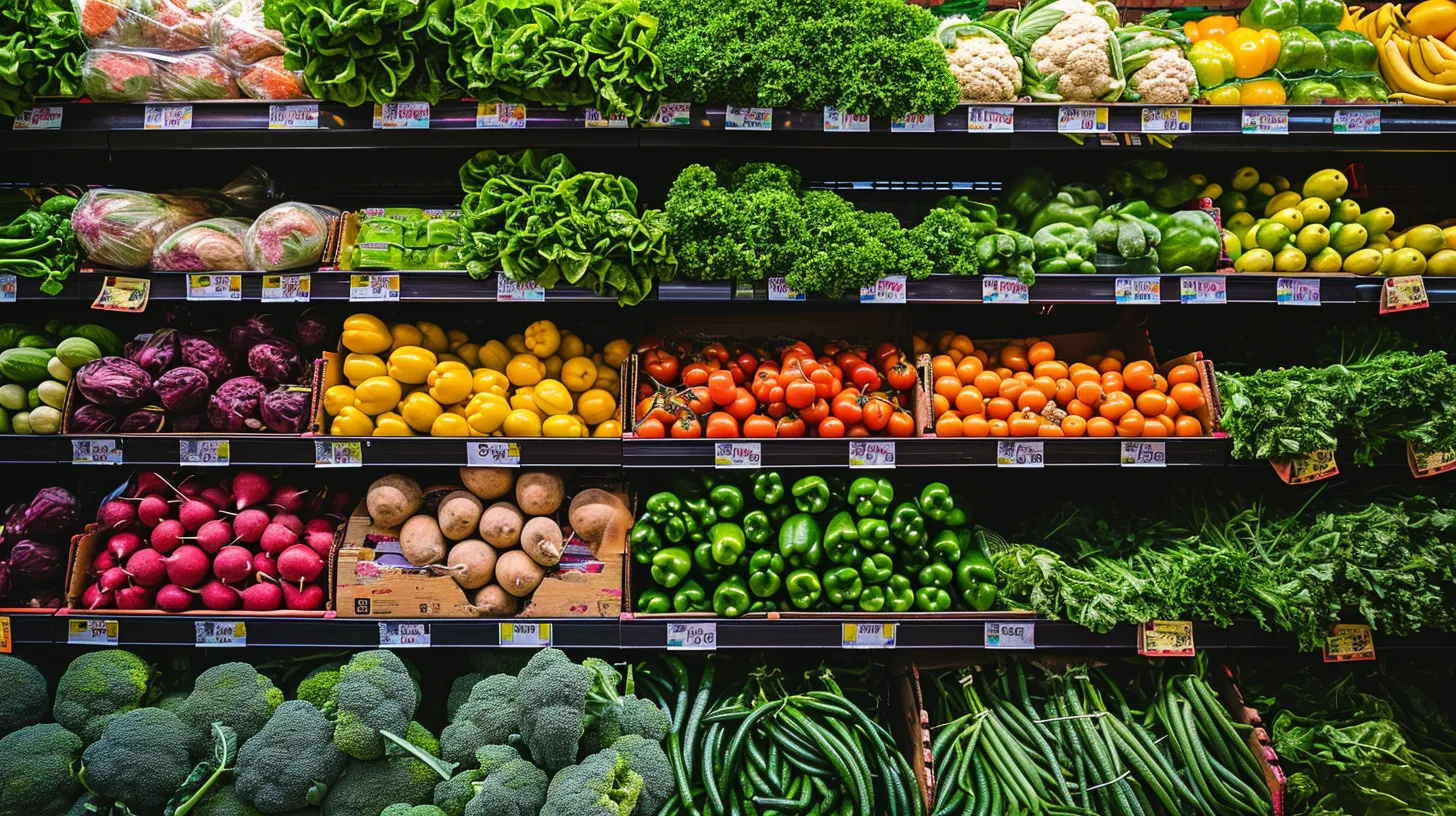 Gemüseeinkauf im Supermarkt