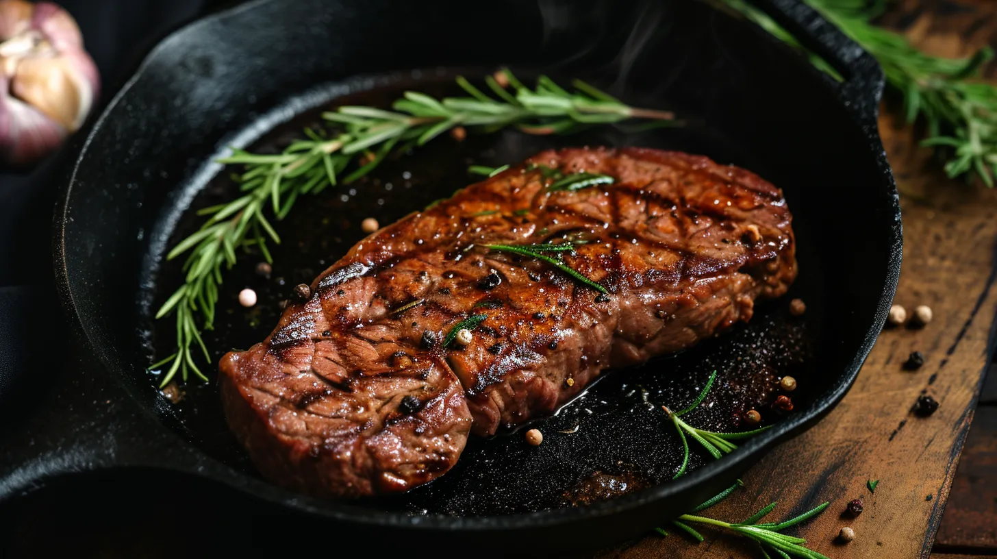 Steak in Pfanne anbraten