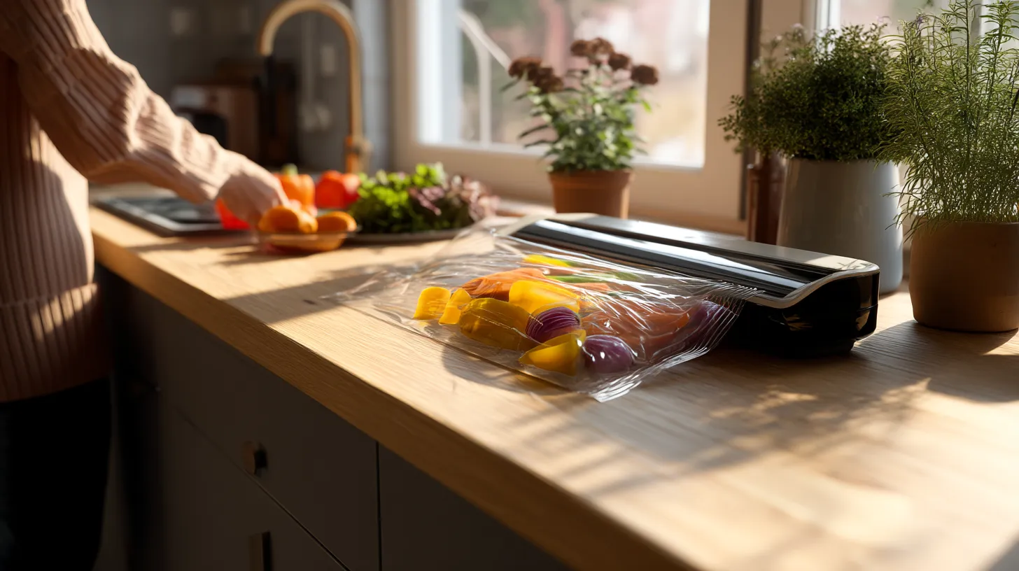 Vakuumierer im Einsatz